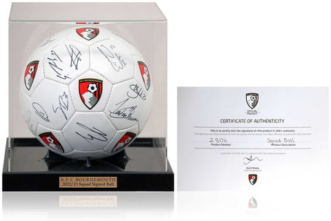 AFC Bournemouth Autographed Football Hand Signed by 2022/23 First Team Squad Club COA