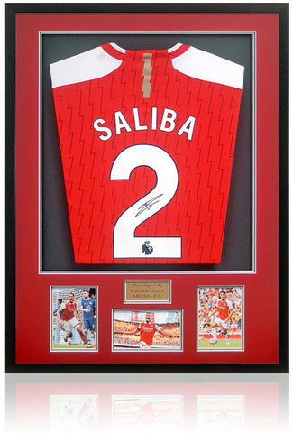 William Saliba Arsenal Hand Signed Football Shirt AFTAL COA