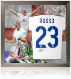 Alessia Russo England Women's Euro Winner 2022 Hand Signed Football Shirt Display COA