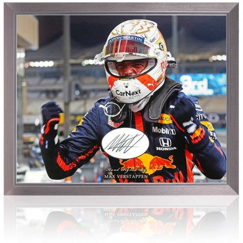 Max Verstappen Formula 1 Racing Champion Hand Signed F1 Presentation AFTAL COA