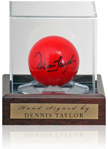 Dennis Taylor Snooker Legend Hand Signed Red Ball AFTAL Photo Proof COA