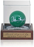 Dennis Taylor Snooker Legend Hand Signed Green Ball AFTAL Photo Proof COA