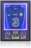 Kai Havertz Hand Signed Champions of Europe LED Lit Chelsea Home Shirt AFTAL Certified