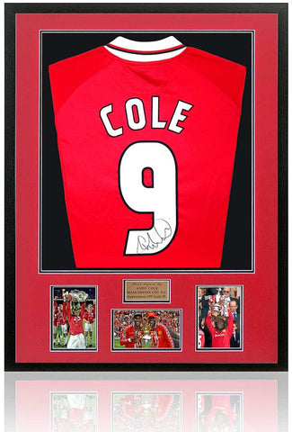 Andy Cole Manchester United Legend Hand Signed Football Shirt COA