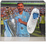 Ilkay Gundogan Hand Signed Manchester City Football Boot Large Display AFTAL COA