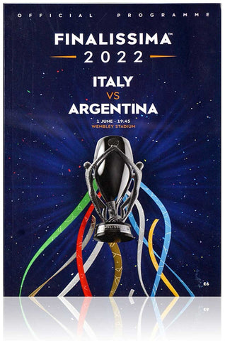 Finalissima 2022 Italy vs Argentina Match Day Programme 1.06.22 Mint Condition