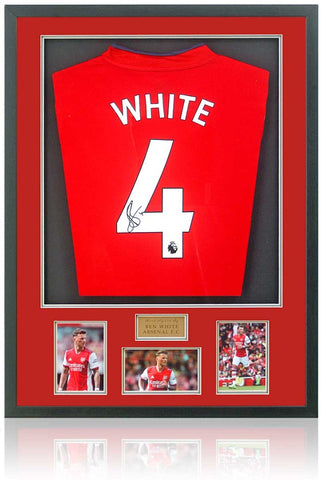Ben White Arsenal Hand Signed Number 4 Football Shirt AFTAL COA