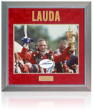 Niki Lauda Formula 1 Racing Legend Hand Signed F1 Presentation AFTAL COA