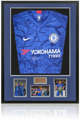 Reece James Chelsea Champions of Europe Hand Signed Shirt AFTAL COA