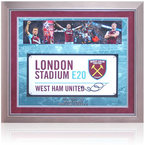 Mark Noble West Ham United Legend Hand Signed Large Presentation AFTAL COA