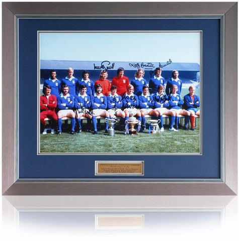 Ipswich Town 1973 Texaco Cup Winners 16x12" Hand Signed by 7 Photograph AFTAL COA