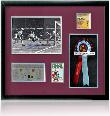 Trevor Brooking West Ham United Hand Signed 1980 FA Cup Final Presentation COA