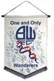 Bolton Wanderers Hand Signed 2010/11 Squad Large Pennant AFTAL COA