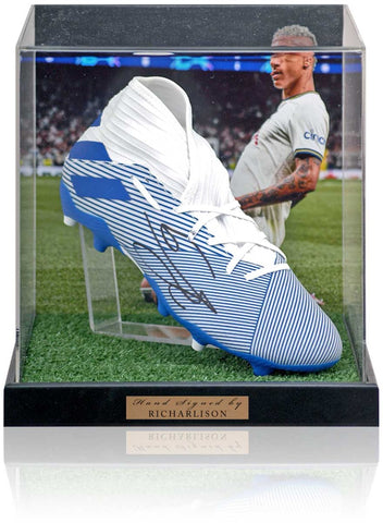 Richarlison Tottenham Hotspur Hand Signed Football Boot Presentation AFTAL COA