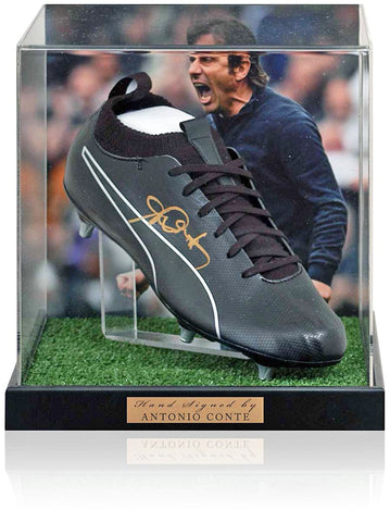Antonio Conte Tottenham Hotspur Hand Signed Football Boot Presentation AFTAL COA