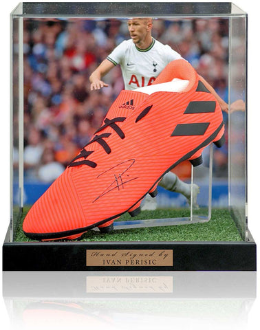 Ivan Perisic Tottenham Hotspur Hand Signed Football Boot Presentation AFTAL COA