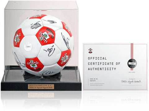 Southampton FC Autographed Football Hand Signed by 2020/21 First Team Squad Club COA