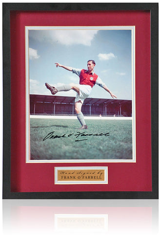 Frank O' Farrell Hand Signed 10x8'' West Ham Framed Photograph AFTAL COA