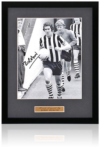 Bobby Moncur Hand Signed Newcastle United Framed 10x8'' Photo AFTAL COA