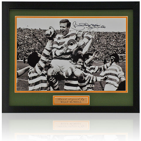 Billy McNeill Celtic Legend Hand Signed Scottish Cup 12x8'' Photograph AFTAL COA