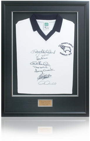 Derby County 1974-75 First Division Champions Hand Signed by 7 Shirt AFTAL COA
