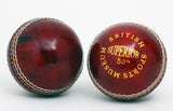 NEW Stunning Red British Sports Museum 5 1/2oz Leather Cricket Ball (CB01R)