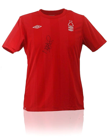Nigel Jemson Nottingham Forest Hand Signed Retro Football Shirt AFTAL COA