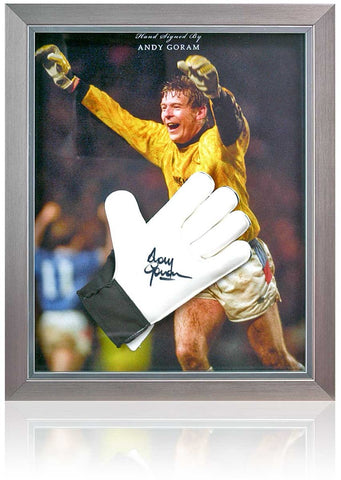 Andy Goram Rangers Legend Hand Signed Goalkeepers Glove Presentation COA