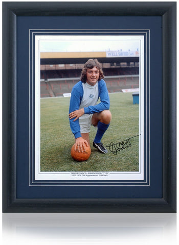 Trevor Francis Birmingham City Legend Hand Signed 23x19" Framed Photograph COA