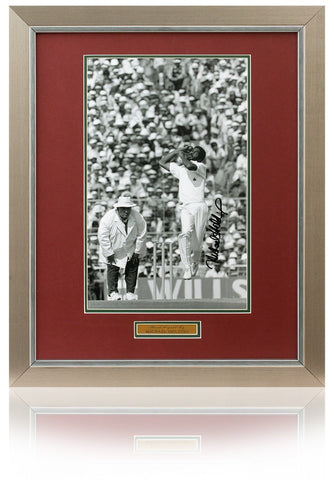 Mike Holding Cricket Legend Hand Signed 16x12'' West Indies Photograph AFTAL COA