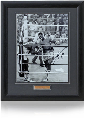 Larry Holmes Boxing Legend Hand Signed 16x12” Photograph AFTAL COA