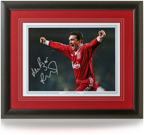 Neil Ruddock Liverpool Icon Hand Signed 16x12'' Photograph AFTAL COA