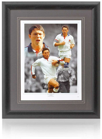 Rory Underwood Rugby Legend Hand Signed England 16x12