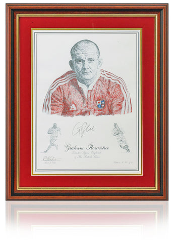 Graham Rowntree Rugby Legend Hand Signed 16x12'' England Art Print COA