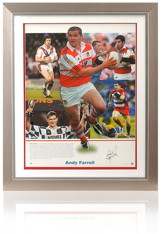 Andy Farrell Rugby Legend Hand Signed 17x13'' England Photograph COA