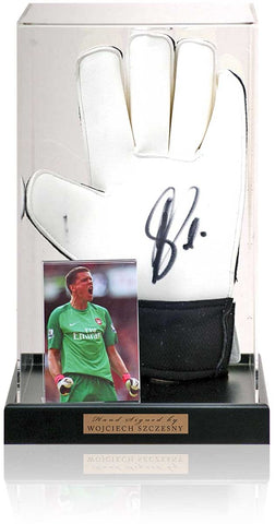 Wojciech Szczesny Arsenal Hand Signed Goalkeepers Glove Display AFTAL COA