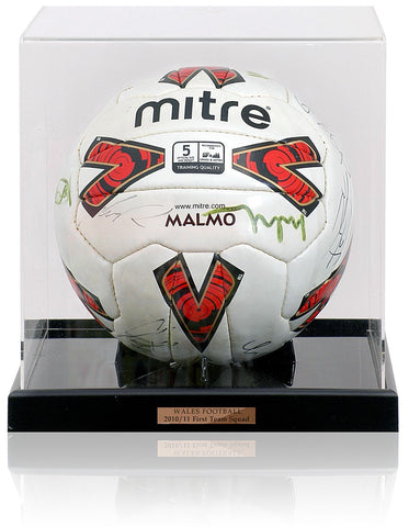 Wales Football 2010-2011 Squad Hand Signed Mitre Malmo Size 5 Football COA