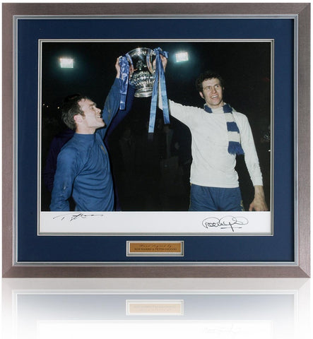 Ron Harris and Peter Osgood Hand Signed 16x12'' Framed Chelsea FC photograph