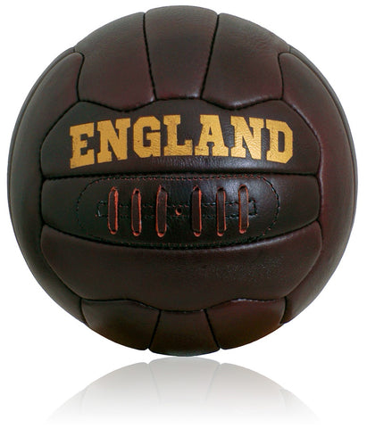New Vintage Leather England Football size 5 ball Retro style 18 panel hand stitched FT03E