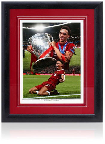 Trent Alexander Arnold Liverpool Hand Signed Champions of Europe 16x12'' Montage COA