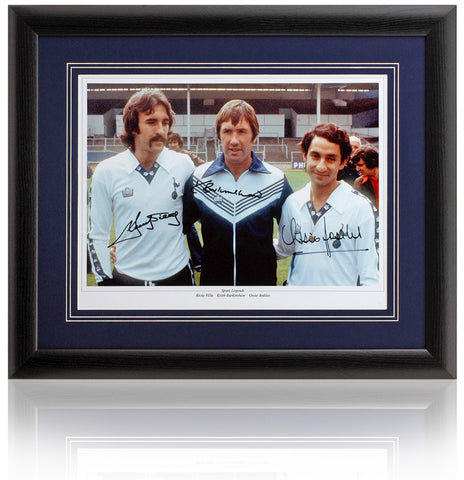Ardiles, Villa and Burkinshaw Hand Signed 16x12” Tottenham Photograph COA