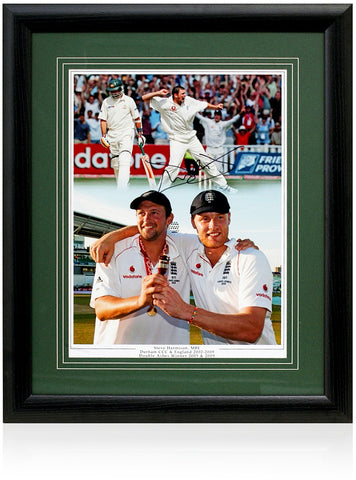 Steve Harmison Cricket Legend Hand Signed 2005 Ashes 16x12'' Montage COA