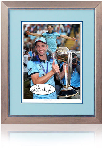 Chris Woakes England Cricket World Cup 2019 Winner Hand Signed 16x12" Montage COA