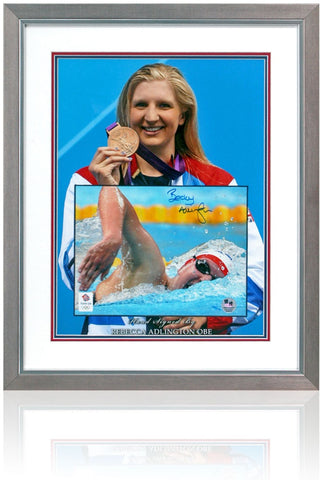 Rebecca Adlington Olympic Legend Hand Signed Team GB Presentation London 2012 COA
