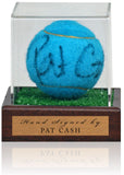 Pat Cash Tennis Legend Hand Signed Autographed Blue Ball in Display Case AFTAL COA