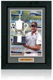 Ian Poulter Hand Signed 12x8'' Framed Golf Trophy Photograph AFTAL COA
