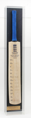 Cricket Bat Hand Signed by England Natwest Series 2010 Team ECB COA