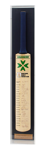 Cricket Bat Hand Signed by Derby CCC 2007 Team AFTAL COA