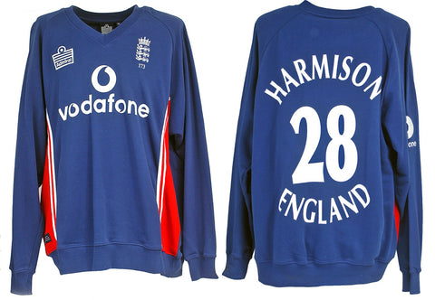 Steve Harmison MBE Retro Match Worn England ODI Shirt Cricket Sweater AFTAL COA