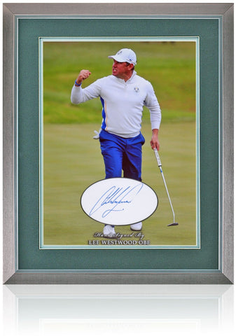 Lee Westwood Golf Pro Hand Signed Photograph Presentation AFTAL COA
